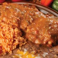 #5 Smothered Burrito · Chile verde with bean burrito smothered with chile verde. rice or beans. get rice and beans ...