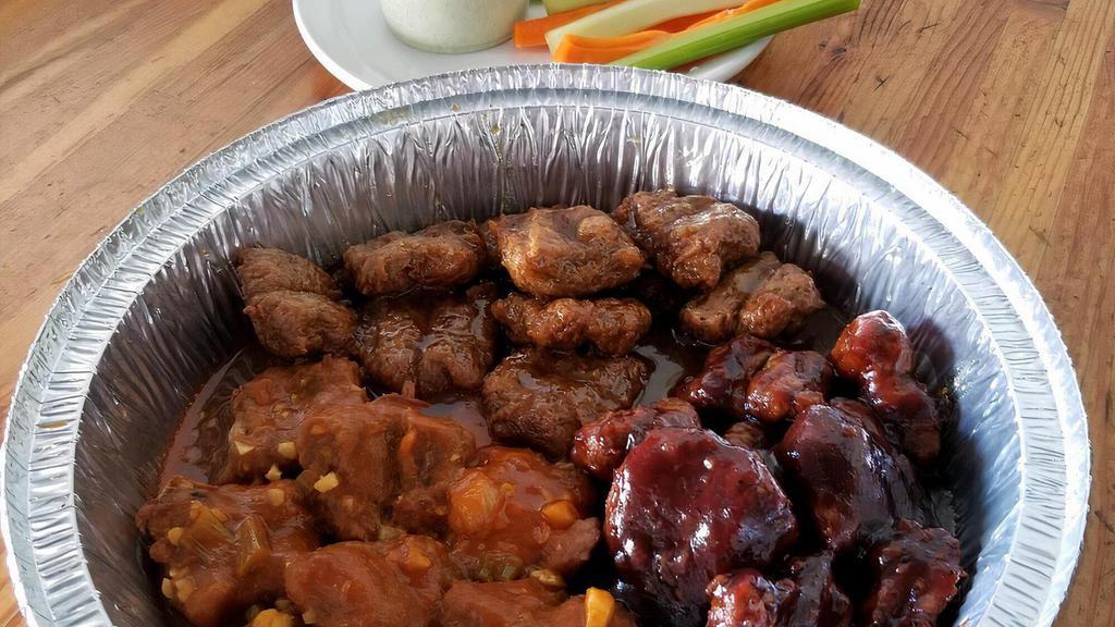 Wing Platter · Wing Platters include our award winning buffalo wings, espresso bbq wings, huney jalapeno wings, fresh veggies, and our house made ranch.