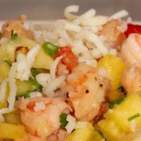 Shrimp Taco · Sauteed shrimp, fresh pineapple salsa and cheese.