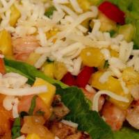 Lettuce Wrap Shrimp Taco · Grilled & sautéed shrimp topped with your choice of pineapple or mango salsa and cheese, wra...