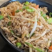 Fried Rice · Stir-fried rice with your choice of protein (pork, beef, jumbo/baby shrimp) or vegetables wi...