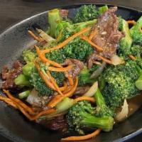 Beef & Broccoli	 · Marinated beef stir-fried to perfection with broccoli in an onion garlic brown sauce served ...