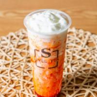 Combination Frozen Yogurt · Yogurt smoothie add mango and strawberry