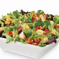 Honey Mustard Chicken Salad · With bacon, Cheddar, tomatoes, and honey mustard dressing. Served with herb toast.