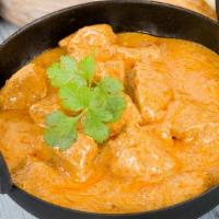 Shahee Korma · Cooked in mild creamy sauce with raisins and almonds. Served with naan or rice comes with a ...