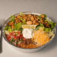 Burrito Bowl · Your choice of meat. Lettuce, cheese, sour cream, beans,rice and pico. Your choice of salsa ...