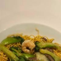  Crispy Noodle Special · Combination chow mein crunchy with beef stir fried ,shrimp,vegetables