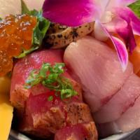 Chirashi Bowl · Assortment of fish (chef's choice) on a bed of sushi rice.