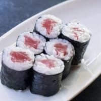Tuna Roll · Tuna, sushi rice, and nori.