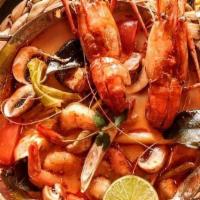 Tom Yum (Gf)- Large Large · Authentic Tom Yum. We made all Fresh Thai Spices, Hot and Sour Soup flavored with Fresh Chil...