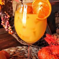 Orange Juice With Orange Topping 20Oz · Orange juice with orange topping.