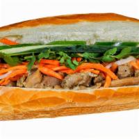 All Natural Lemongrass Chicken Banh Mi · French inspired Vietnamese baguette w/mayo, pickled daikon & carrots, cucumber, cilantro & j...