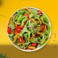 Green Diversity Salad · Lettuce, cherry tomatoes, carrots, onions dressed with lemon juice & olive oil