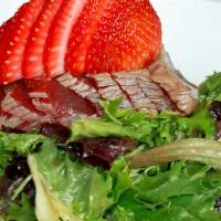Chef'S Special Salad Dinner · Mixed greens and pickled tomatoes served with house salad dressing, with your choice of prot...