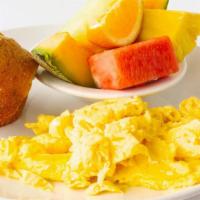 Two Eggs Breakfast · Two eggs any style, served with your choice of bread and a side.