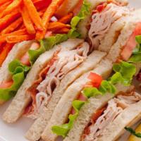 Club Sandwich · Oven-roasted turkey breast, bacon, lettuce, tomatoes, and mayonnaise on your choice of bread...