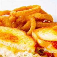 Tuna Melt Sandwich · White albacore tuna salad and Jack cheese on grilled sourdough bread. Served with your choic...