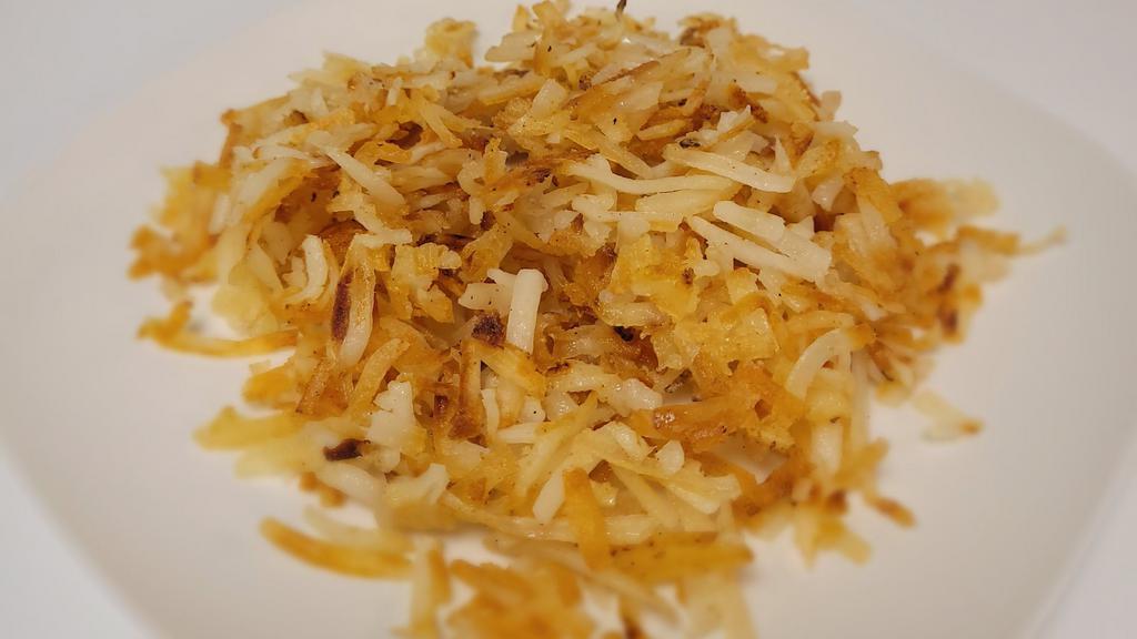 Hash Browns · Crispy hashed browned potatoes.