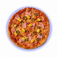 Hawaiian Pizza (Bitcoin Pizza - Gcu) · The creator's personal order. Ham, pineapple, and jalapeño, on top of a house made red sauce...
