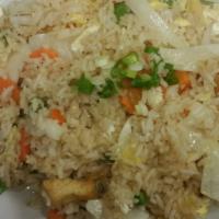 Thai Fried Rice · White rice, egg, onion, chinese kale, tomato