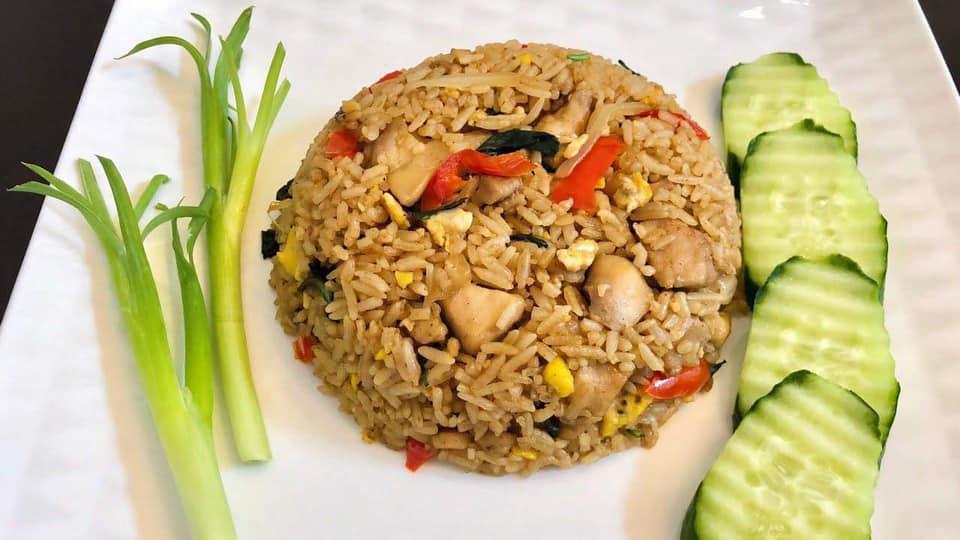 Basil Fried Rice · White rice, onion, bell pepper, basil, garlic