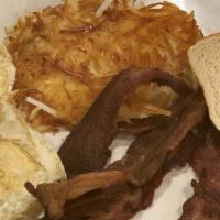 Country Breakfast · Two eggs cooked to order with your choice of bacon, ham, links, Italian sausage, sausage pat...