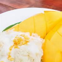 Sticky Rice Mango · Gluten Free.Popular .
Dairy Free.Sweetened coconut milk flavors sticky rice, which is then s...