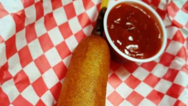 Jalapeno And Cheese Corn Dog · Jalapeno and Cheese Jumbo chicken corn dog double dipped in a crunchy honey batter.