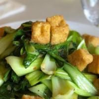 Bok Choy · Pan fried choice of protein with fresh Bok Choy in our home-style garlic sauce and black pap...