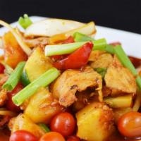 Sweet And Sour · Choice of meat Stir-fried with pineapple chunks, tomatoes, onions, cucumber, bell peppers, a...