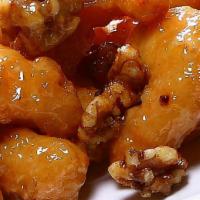 Honey Walnut Shrimp · Creamy honey glazed shrimps with candied walnuts. Our 