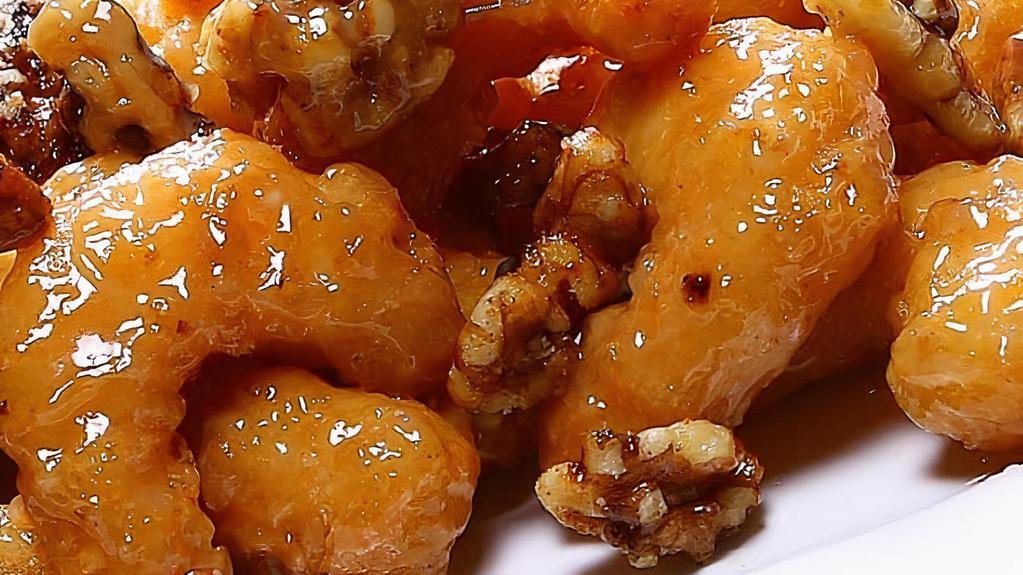 Honey Walnut Shrimp · Creamy honey glazed shrimps with candied walnuts. Our 