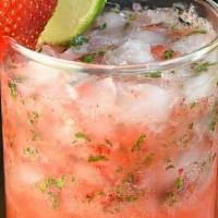 Sparkling Strawberry Lemonade · Made with fresh squeezed lemon juice with strawberry.