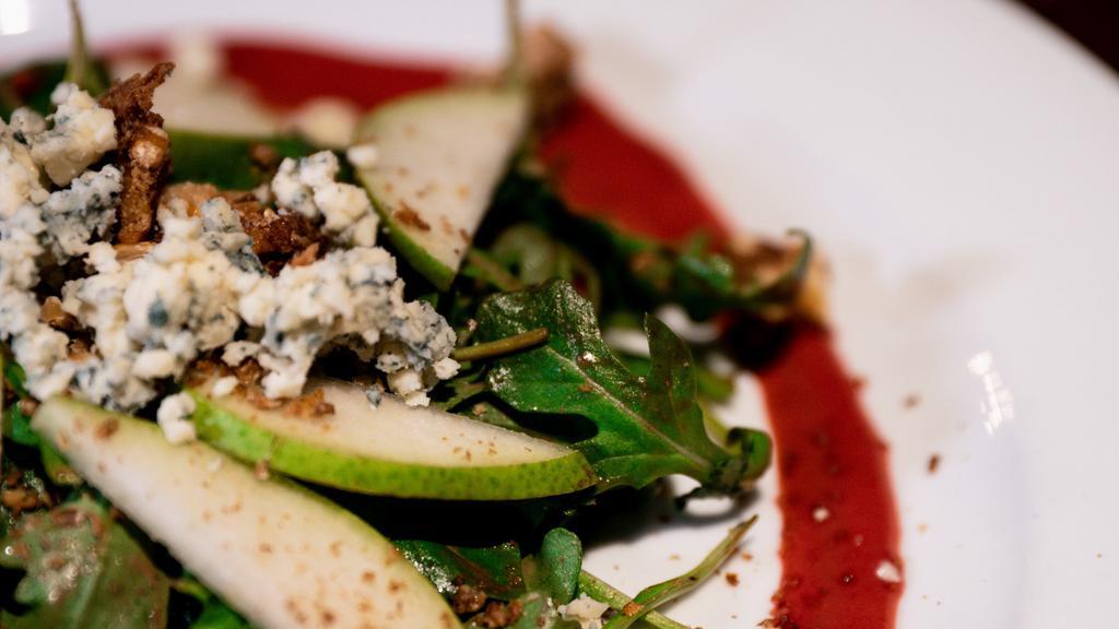 Apple Tarragon Salad · mixed greens tossed with house creamy tarragon, candied pepitas, apple, and blue cheese