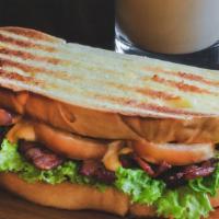Rosemary Blt · Hand-cut rosemary pork belly bacon, mayo or chipotle mayo, romaine, tomato, pickled red onio...