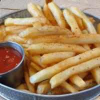 French Fries (V,Gf) · Topped with house seasoning.