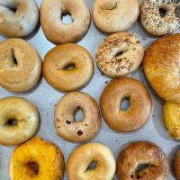 Single Bagels · Choose from our over 16 types of bagels all made from scratch and baked daily!