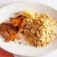 Fresh Marinated Salmon 7 Oz · Our secret marinade recipe. Fish in a steakhouse isn't supposed to taste this good.
