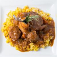 Ossobuco Milanese · served over risotto