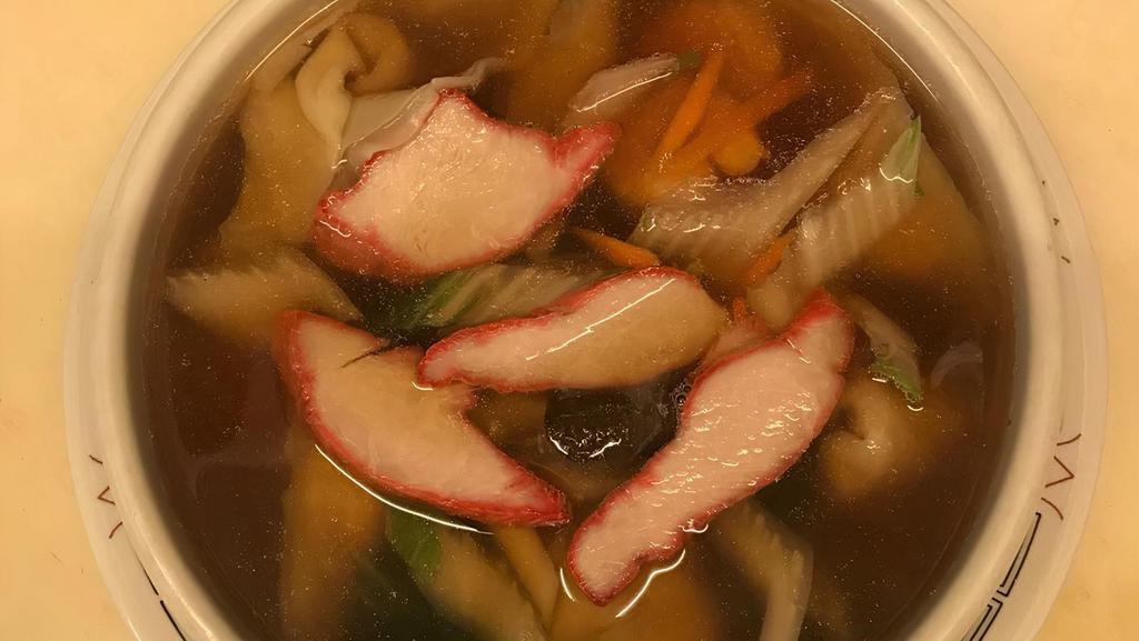 Large Wor Wonton Soup · shrimp, chicken, pork, vegetable, with wonton