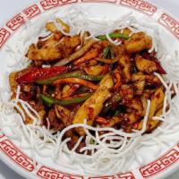 Chicken With Sweet Bean Sauce · hot spicy