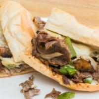 Cheesesteak · Steak, grilled onion and white American cheese.