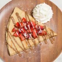 Build Your Own Crepe Or Waffle · Sweet French influenced crepe or a warm waffle. Choose from our delicious chocolates. Pick y...