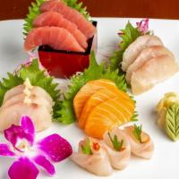 Chef'S Choice Sashimi · 5 kinds 3 pcs of each. Freshest fish of the day, including specialty fish
