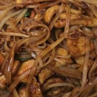 Pud Thai · Skinny rice noodles spicy.