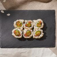 Spicy Tuna Roll · Spicy tuna with sushi rice wrapped in nori.