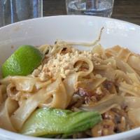 Crazy Noodles · Stir fried rice noodles with egg and bok choy in garlic sauce, chicken or tofu.