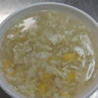 Egg Flower Soup · Also known as egg drop soup (which is wrong).