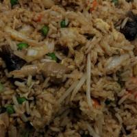 Vegetable Fried Rice · Served with steamed rice.