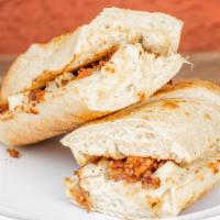 Ranch Chicken Grinder · Ranch chicken grinder is served with bacon, chicken, mozzarella, ranch.